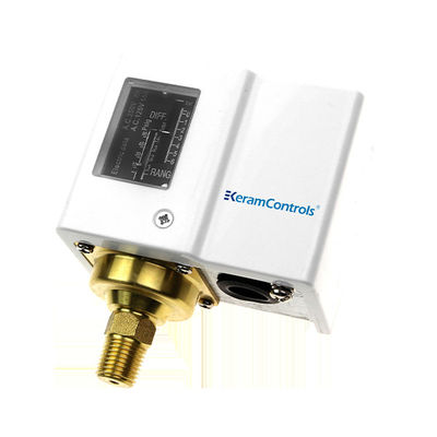 電気接続 DIN 43650A 調節可能な圧力スイッチ 銅のベローとSPDT接触装置